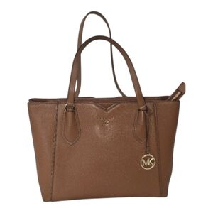 LIKE NEW AUTHENTIC MICHAEL KORS DESIGNER MEDIUM PEBBLED LEATHER TOTE BAG LUGGAGE